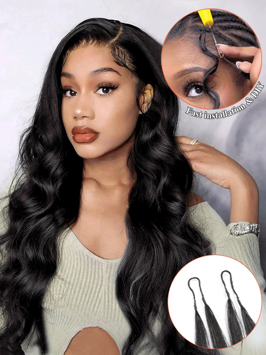 Body Wave Feather Crochet Human Hair Extensions – Natural Black | Coliki Hair