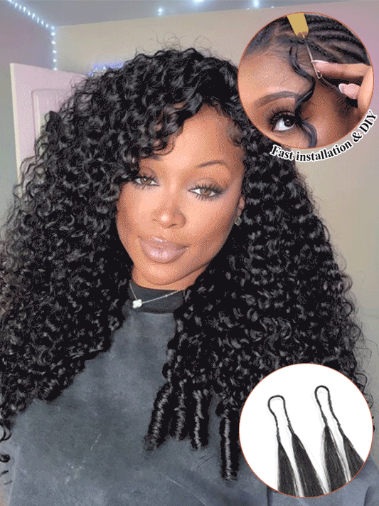 Burmese Curly Feather Crochet Human Hair Extensions – Natural Black | Coliki Hair