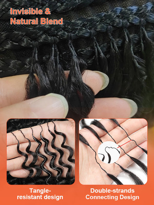 Burmese Curly Feather Crochet Human Hair Extensions – Natural Black | Coliki Hair