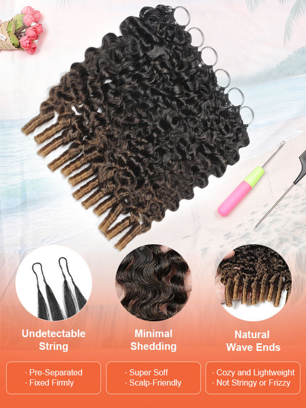 Burmese Curly Feather Crochet Human Hair Extensions – T30 | Coliki Hair