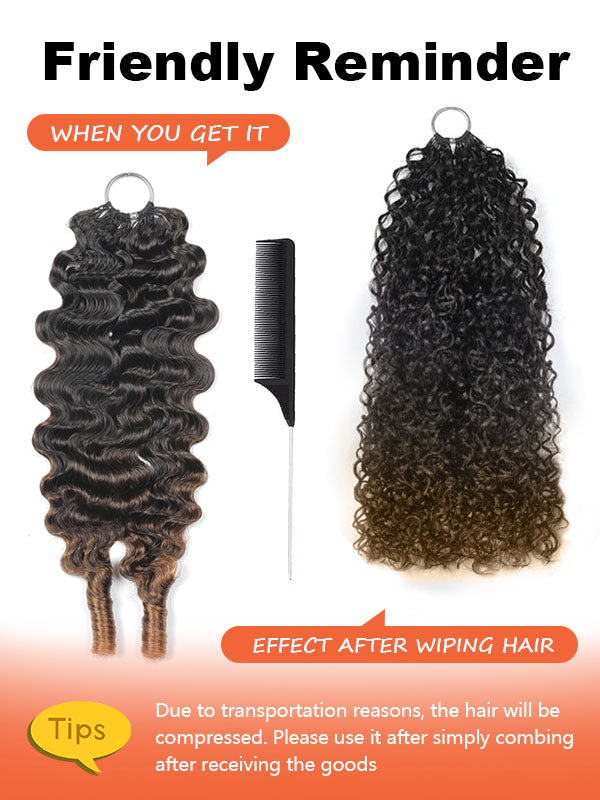 Burmese Curly Feather Crochet Human Hair Extensions – T30 | Coliki Hair