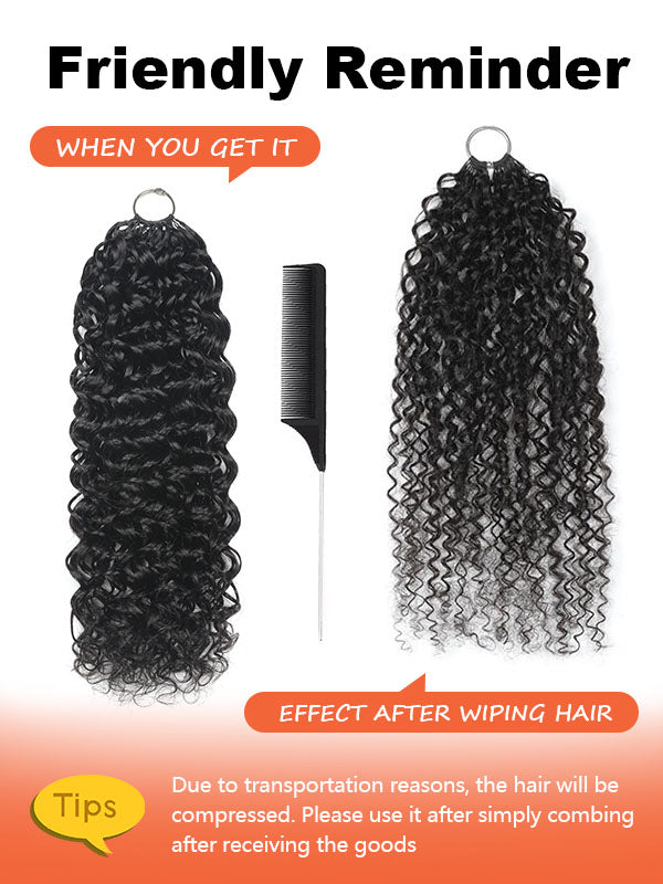 Water Wave Feather Crochet Human Hair Extensions – Natural Black | Coliki Hair
